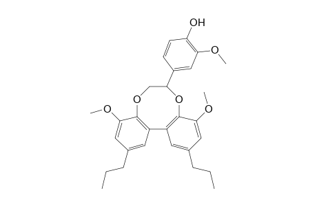 7-(4-Hydroxy-3-methoxyphenyl)-4,9-dimethoxy-2,11-dipropyl-7,8-dihydrodibenzo[e,g][1,4]dioxocine