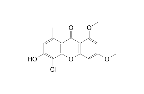 9H-Xanthen-9-one, 4-chloro-3-hydroxy-6,8-dimethoxy-1-methyl-