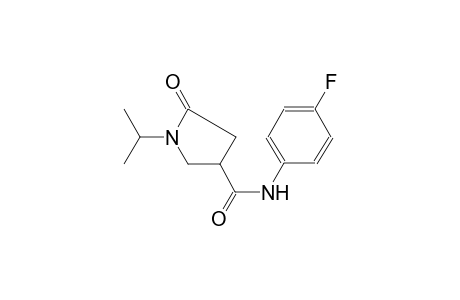 N-(4-Fluorophenyl)-1-isopropyl-5-oxo-3-pyrrolidinecarboxamide