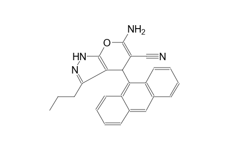 pyrano[2,3-c]pyrazole-5-carbonitrile, 6-amino-4-(9-anthracenyl)-1,4-dihydro-3-propyl-