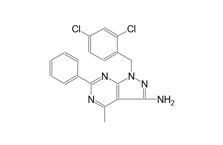 1H-pyrazolo[3,4-d]pyrimidin-3-amine, 1-[(2,4-dichlorophenyl)methyl]-4-methyl-6-phenyl-