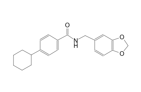 benzamide, N-(1,3-benzodioxol-5-ylmethyl)-4-cyclohexyl-