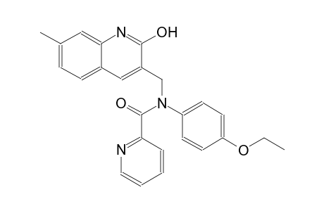 N-(4-ethoxyphenyl)-N-[(2-hydroxy-7-methyl-3-quinolinyl)methyl]-2-pyridinecarboxamide