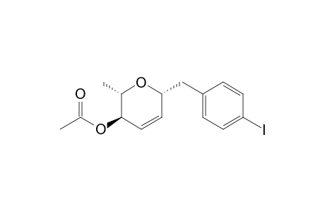 4'-(5-O-Acetyl-2,6-anhydro-1,3,4,7-tetradeoxy-.alpha.,L-erythro-hept-3-enitol-1-yl)iodobenzene