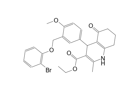 ethyl 4-{3-[(2-bromophenoxy)methyl]-4-methoxyphenyl}-2-methyl-5-oxo-1,4,5,6,7,8-hexahydro-3-quinolinecarboxylate