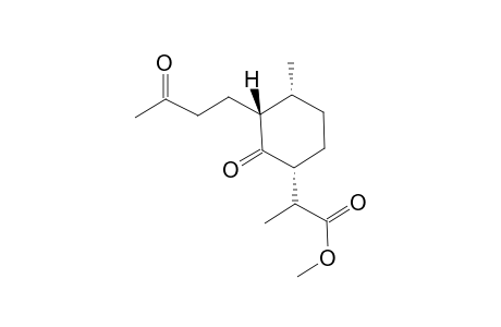 (1R,2R,5R) 2-Methyl-5-[1-(methoxycarbonyl)ethyl]-1-(3-oxobutyl)cyclohexane-6-one