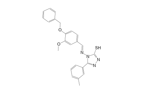 4-({(E)-[4-(benzyloxy)-3-methoxyphenyl]methylidene}amino)-5-(3-methylphenyl)-4H-1,2,4-triazole-3-thiol