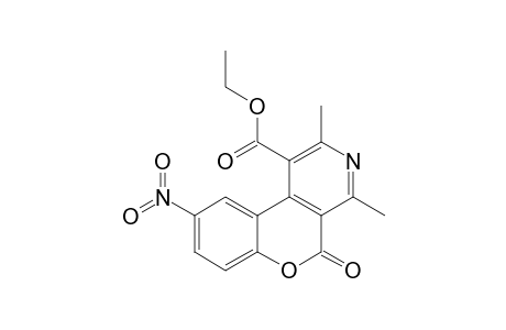Ethyl 2,4-dimethyl-9-nitro-5-oxo-5H-[1]-benzopyrano[3,4-c]pyridine-1-carboxylate