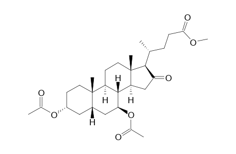(4R)-4-[(3R,5S,7S,8R,9S,10S,13S,14S,17R)-3,7-diacetoxy-16-keto-10,13-dimethyl-1,2,3,4,5,6,7,8,9,11,12,14,15,17-tetradecahydrocyclopenta[a]phenanthren-17-yl]valeric acid methyl ester