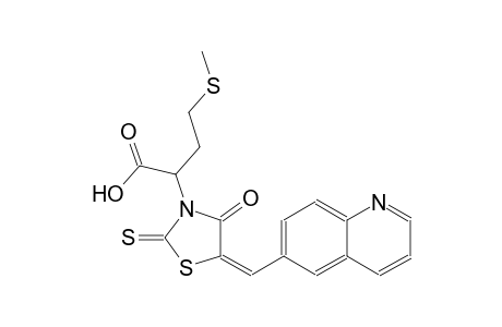 3-thiazolidineacetic acid, alpha-[2-(methylthio)ethyl]-4-oxo-5-(6-quinolinylmethylene)-2-thioxo-, (5E)-