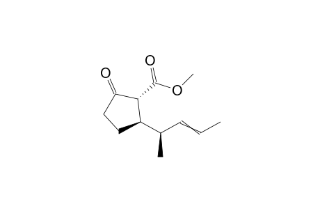 (2r*,3r*)-2-methoxycarbonyl-3-((1r*)-1-methyl-2-butenyl)cyclopentanone