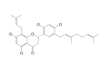 8-ISOPRENYL-5'-GERANYL-5,7,2',4'-TETRAHYDROXY-FLAVANONE