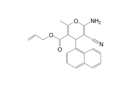 4H-pyran-3-carboxylic acid, 6-amino-5-cyano-2-methyl-4-(1-naphthalenyl)-, 2-propenyl ester