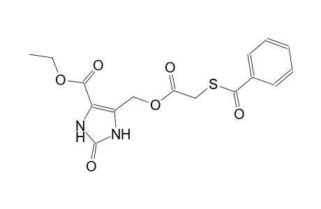 1H-imidazole-4-carboxylic acid, 5-[[[(benzoylthio)acetyl]oxy]methyl]-2,3-dihydro-2-oxo-, ethyl ester