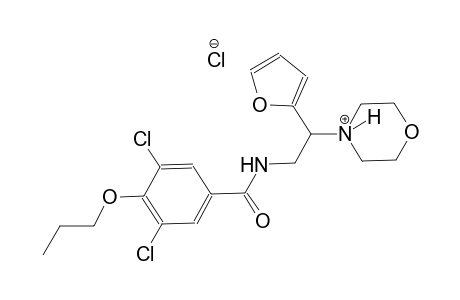 morpholinium, 4-[2-[(3,5-dichloro-4-propoxybenzoyl)amino]-1-(2-furanyl)ethyl]-, chloride