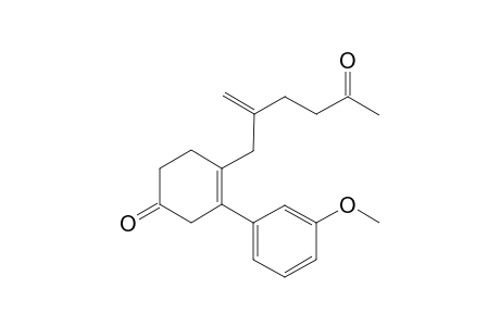 3-(3-Methoxyphenyl)-4-[2-(3-oxobutyl)prop-2-en-1-yl]cyclohex-3-en-1-one