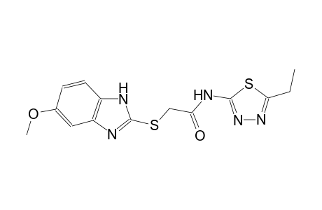 N-(5-ethyl-1,3,4-thiadiazol-2-yl)-2-[(5-methoxy-1H-benzimidazol-2-yl)sulfanyl]acetamide