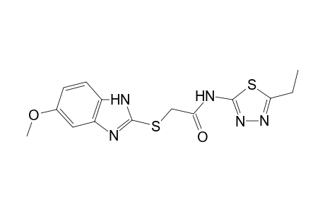 N-(5-ethyl-1,3,4-thiadiazol-2-yl)-2-[(5-methoxy-1H-benzimidazol-2-yl)sulfanyl]acetamide