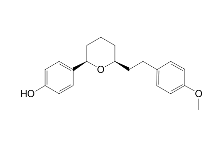 (+)-(2R,6S)-2-(4-Hydroxyphenyl)-6-[2-(4-methoxyphenyl)ethyl]tetrahydro-2H-pyran