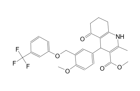 methyl 4-(4-methoxy-3-{[3-(trifluoromethyl)phenoxy]methyl}phenyl)-2-methyl-5-oxo-1,4,5,6,7,8-hexahydro-3-quinolinecarboxylate