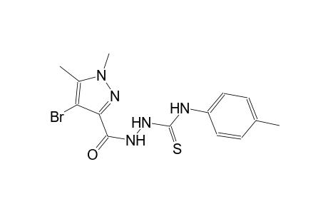 2-[(4-bromo-1,5-dimethyl-1H-pyrazol-3-yl)carbonyl]-N-(4-methylphenyl)hydrazinecarbothioamide