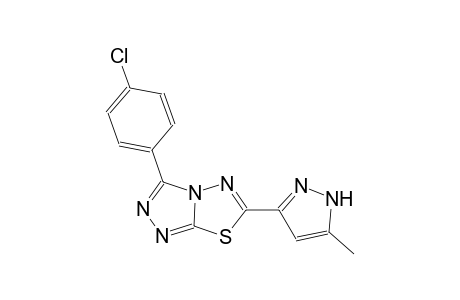 [1,2,4]triazolo[3,4-b][1,3,4]thiadiazole, 3-(4-chlorophenyl)-6-(5-methyl-1H-pyrazol-3-yl)-