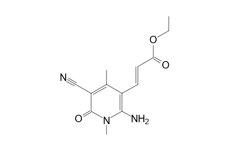 (E)-6-Amino-3-cyano-5-ethoxycarbonylvinyl-1,4-dimethyl-(1H)-pyridine-2-one
