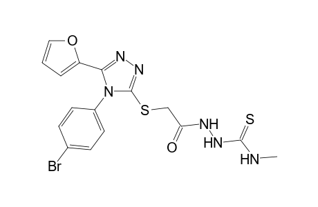 2-(2-((4-(4-Bromophenyl)-5-(furan-2-yl)-4H-1,2,4-triazol-3-yl)thio)acetyl)-N-methylhydrazinecarbothioamide