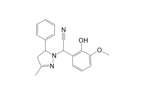 Acetonitrile, 2-(2-hydroxy-3-methoxyphenyl)-2-(3-methyl-5-phenyl-2-pyrazolin-1-yl)-