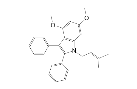 4,6-dimethoxy-1-(3'-methylbut-2'-enyl)-2,3-diphenylindole