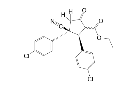 2,3-trans-bis(p-chlorophenyl)-3-cyano-5-oxcyclopentanecarboxylic acid, ethyl ester