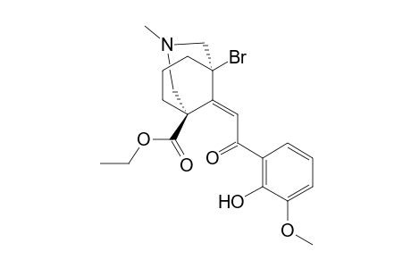 (1R,5R)-5-bromo-3-methyl-9-[2-oxo-2-(2-hydroxy-3-methoxyphenyl)-E-ethylidene]-3-azabicyclo[3.3,1]nonanecarboxylic acid ethyl ester