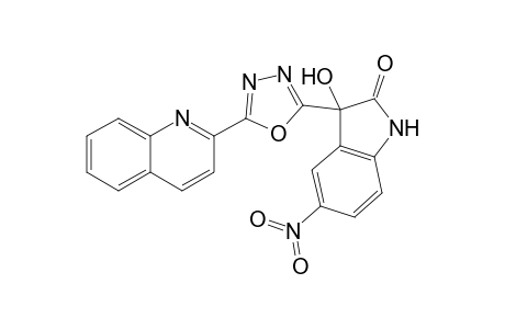 3-Hydroxy-5-nitro-3-[5-(2-quinolyl)-1,3,4-oxadiazol-2-yl]-1,3-dihydro-2H-indol-2-one