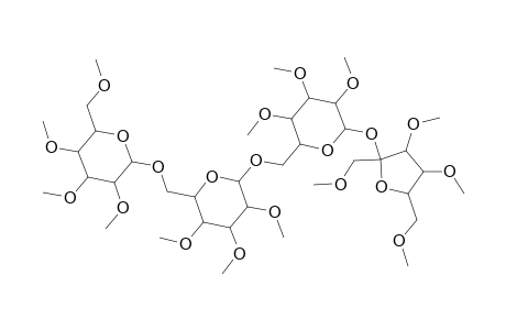 .alpha.-D-Glucopyranoside, 1,3,4,6-tetra-O-methyl-.beta.-D-fructofuranosyl O-2,3,4,6-tetra-O-methyl-.alpha.-D-galactopyranosyl-(1.->.6)-O-2,3,4-tri-O-methyl-.alpha.-D-galactopyranosyl-(1.->.6)-2,3,4-tri-O-methyl-