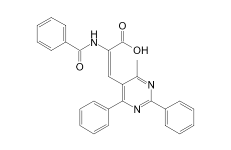 (E)-2-(Benzoylamino)-3-(4-methyl-2,6-diphenylpyrimidin-5-yl)propenoic acid