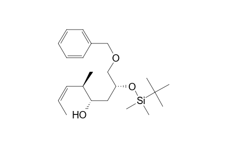 (2R,4S,5R)-(6Z)-2-[(1,1-dimethylethyl)dimethylsiloxy]-5-methyl-1-(phenylmethoxy)-6-octen-4-ol