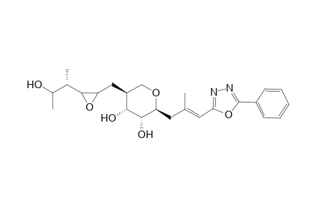 2H-Pyran-3,4-diol, tetrahydro-5-[[3-(2-hydroxy-1-methylpropyl)oxiranyl]methyl]-2-[2-methyl-3-(5-phenyl-1,3,4-oxadiazol-2-yl)-2-propenyl]-, [2S-[2.alpha.(E),3.beta.,4.beta.,5.alp ha.[2R*,3R*(1R*,2R*)]]]-