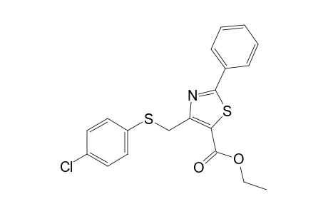4-{[(p-chlorophenyl)thio]methyl}-2-phenyl-5-thiazolecarboxylic acid