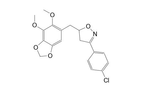 isoxazole, 3-(4-chlorophenyl)-5-[(6,7-dimethoxy-1,3-benzodioxol-5-yl)methyl]-4,5-dihydro-