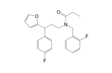 propanamide, N-[3-(4-fluorophenyl)-3-(2-furanyl)propyl]-N-[(2-fluorophenyl)methyl]-