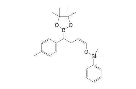 (Z)-Dimethyl(phenyl)(4-(4,4,5,5-tetramethyl-1,3,2-dioxaborolan-2-yl)-4-p-tolylbut-1-enyloxy)silane