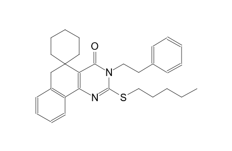 2-(pentylthio)-3-phenethyl-3H-spiro[benzo[h]quinazoline-5,1'-cyclohexan]-4(6H)-one