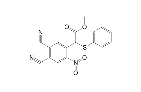 Acetic acid, 2-(3,4-dicyano-6-nitrophenyl)-2-phenylthio-, methyl ester
