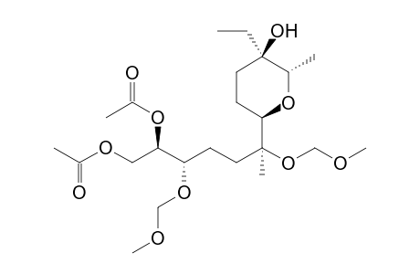 (2S,5S,6R)-6,7-Diacetoxy-2-[(2R,5R,6S)-5-ethyl-5-hydroxy-6-methyltetrahydropyran-2-yl]-2,5-di(methoxymethoxy)heptane
