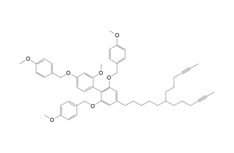 4'-Dodec-10-ynyl-6-hex-4-ynyl-2-methoxy-4,2',6'-tris(4-methoxybenzyloxy)biphenyl