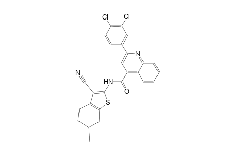 N-(3-cyano-6-methyl-4,5,6,7-tetrahydro-1-benzothien-2-yl)-2-(3,4-dichlorophenyl)-4-quinolinecarboxamide