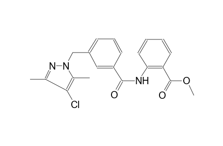 methyl 2-({3-[(4-chloro-3,5-dimethyl-1H-pyrazol-1-yl)methyl]benzoyl}amino)benzoate