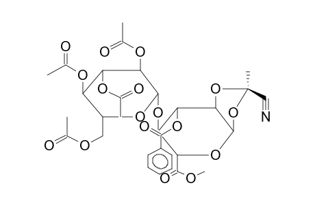 METHYL 4-O-(2,3,4,6-TETRA-O-ACETYL-BETA-D-GLUCOPYRANOSYL)-3-O-BENZOYL-1,2-O-[1-(EXO-CYANO)ETHYLIDENE]-ALPHA-D-GLUCOPYRANURONATE