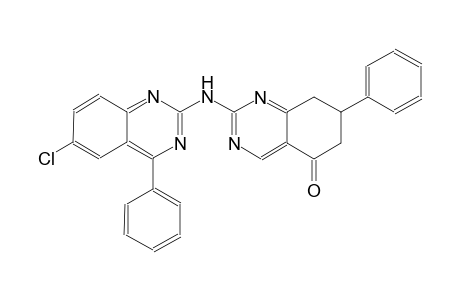 2-[(6-chloro-4-phenyl-2-quinazolinyl)amino]-7-phenyl-7,8-dihydro-5(6H)-quinazolinone