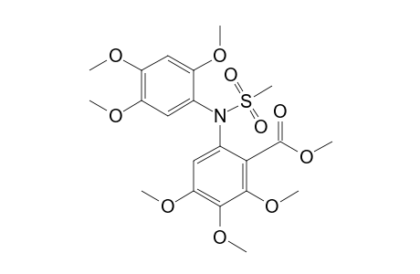 N-Mesyl-1,4,5-trimethoxy-2-(3,4,5-trimethoxy-2-methoxycarbonylanilino)benzene